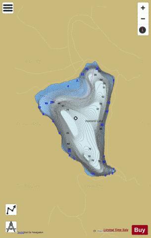 Hammil Lake depth contour Map - i-Boating App