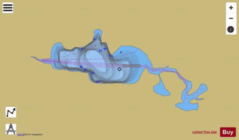 Hannay Lake depth contour Map - i-Boating App