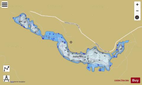 Heffley Lake depth contour Map - i-Boating App
