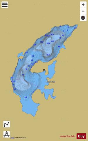 Henri Lake depth contour Map - i-Boating App