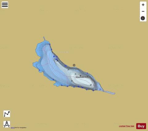 Henrietta Lake depth contour Map - i-Boating App