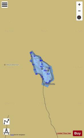 Holyoak Lake depth contour Map - i-Boating App
