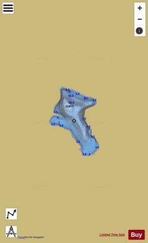 Hooker Lake depth contour Map - i-Boating App