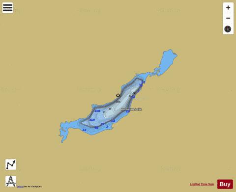 Horneline Lake depth contour Map - i-Boating App