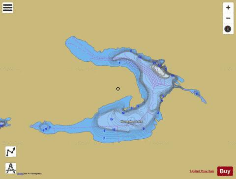 Horseshoe Lake A depth contour Map - i-Boating App