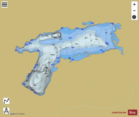 Hotnarko Lake depth contour Map - i-Boating App