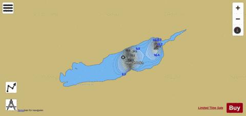 Hottah Lake depth contour Map - i-Boating App
