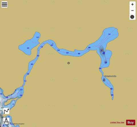 Hourston Lake depth contour Map - i-Boating App