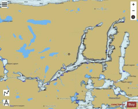 Huaskin Lake depth contour Map - i-Boating App