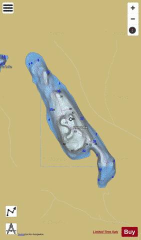 Hyas Lake depth contour Map - i-Boating App