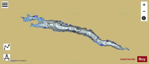 Inzana Lake depth contour Map - i-Boating App