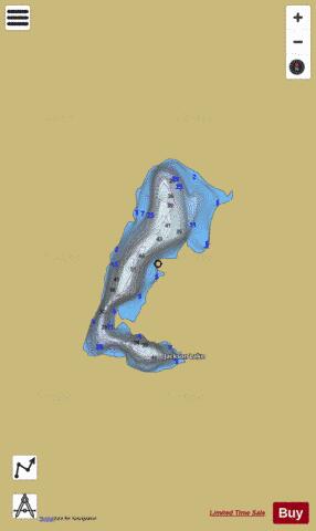Jacks Hole Lake depth contour Map - i-Boating App