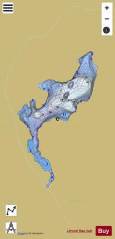 Kalder Lake depth contour Map - i-Boating App