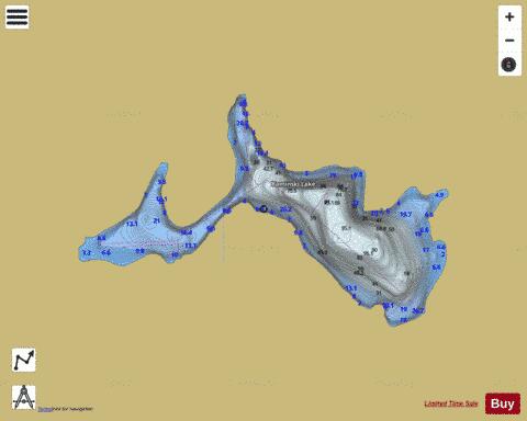 Kaminski Lake depth contour Map - i-Boating App