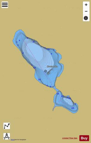 Karena Lake depth contour Map - i-Boating App