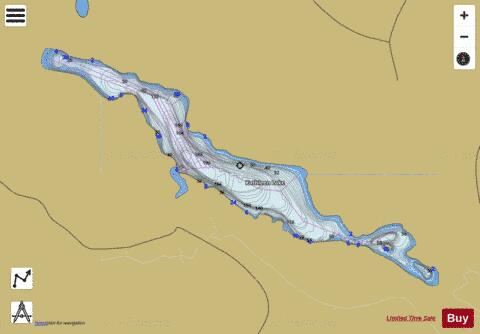 Kathleen Lake depth contour Map - i-Boating App