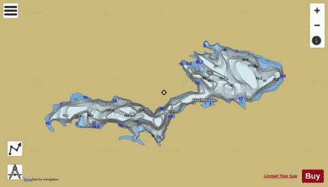 Kazchek Lake depth contour Map - i-Boating App