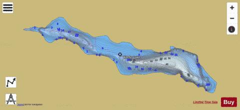 Keefer Lake depth contour Map - i-Boating App