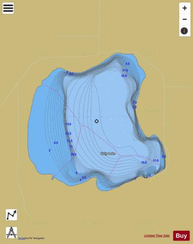 Kelly Lake depth contour Map - i-Boating App