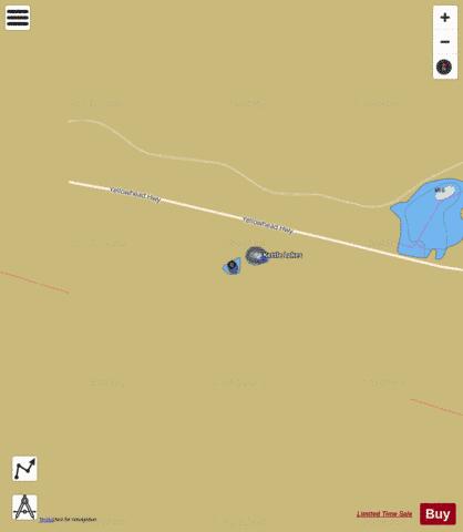 Kettle Lake #1 depth contour Map - i-Boating App