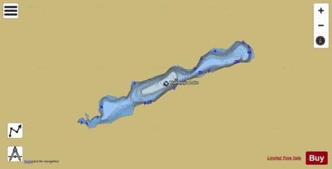 Klahowya Lake depth contour Map - i-Boating App