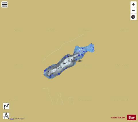 Kleanza Lake depth contour Map - i-Boating App
