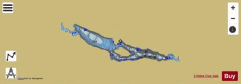 Klinkit Lake depth contour Map - i-Boating App