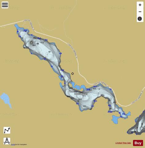 Lac Des Roches depth contour Map - i-Boating App