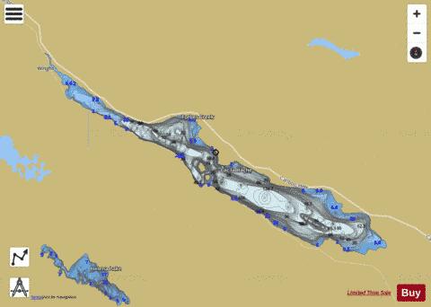 Lac La Hache depth contour Map - i-Boating App