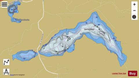 Lac Le Jeune depth contour Map - i-Boating App