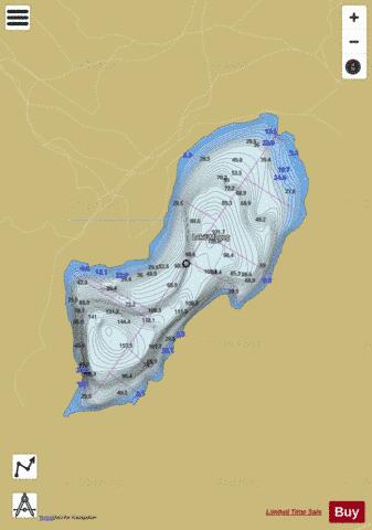 Lake Magog depth contour Map - i-Boating App