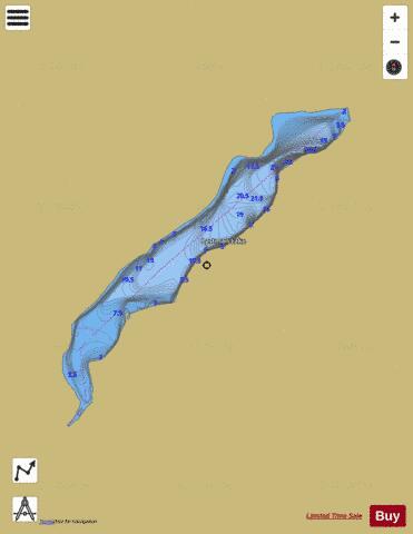 Lastman Lake depth contour Map - i-Boating App