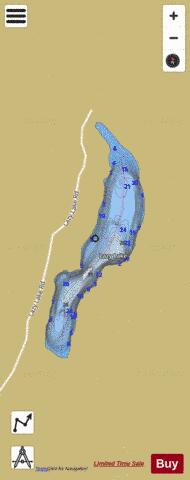 Lazy Lake depth contour Map - i-Boating App