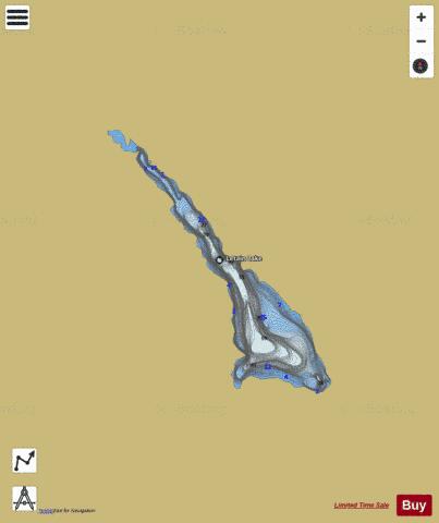 Letain Lake depth contour Map - i-Boating App