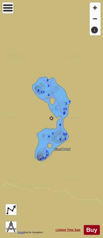Lizard Pond depth contour Map - i-Boating App