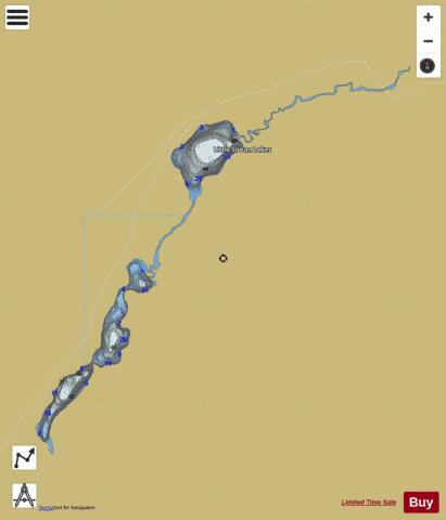 Lower Little Slocan Lake depth contour Map - i-Boating App