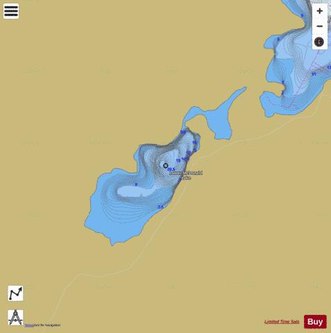 Lower Mcdonald Lake depth contour Map - i-Boating App