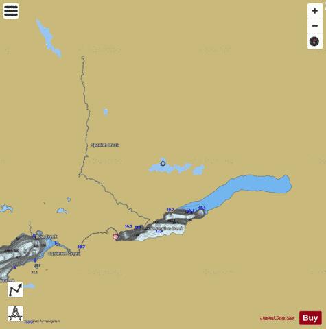 Mahood Lake depth contour Map - i-Boating App
