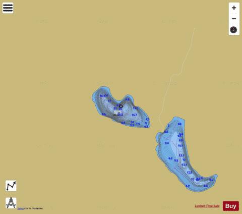Mckenzie Lake (West) depth contour Map - i-Boating App