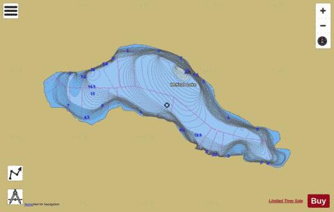 Mcknab Lake depth contour Map - i-Boating App