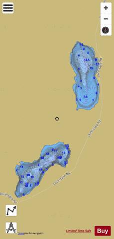 Mctaggart Lakes depth contour Map - i-Boating App