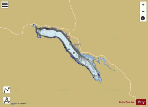 Meziadin Lake depth contour Map - i-Boating App