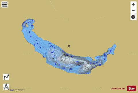 Middle Quinsam Lake depth contour Map - i-Boating App