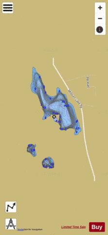 Milburn Lake depth contour Map - i-Boating App