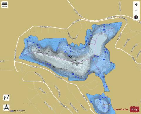 108 Mile Lake depth contour Map - i-Boating App