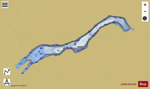 Miner Lake depth contour Map - i-Boating App