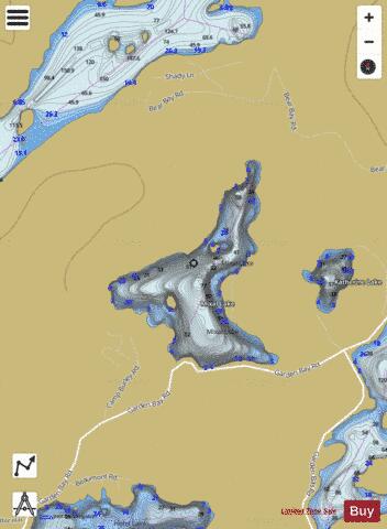 Mixal Lake depth contour Map - i-Boating App