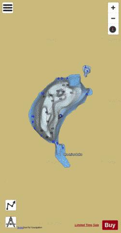 Moonias Lake depth contour Map - i-Boating App