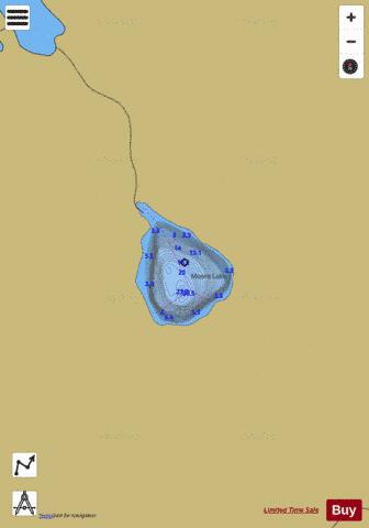 Moore Lake depth contour Map - i-Boating App
