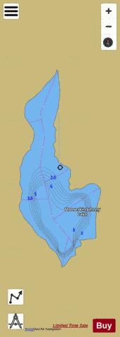 Mooseskin Johnny Lake depth contour Map - i-Boating App